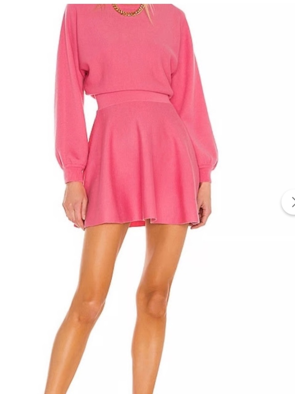 NWT Alice + Olivia Murray Fit & Flare Knit Mini Dress in Calypso Pink - Size S